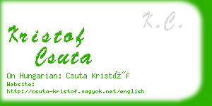 kristof csuta business card